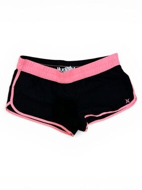 Hurley Y2K Surf Board Shorts Women Black Pink Swim L